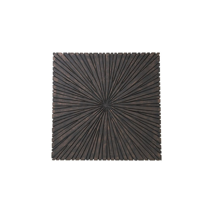 Chainsaw Coffee Table, Square, Black Iron Cross Base