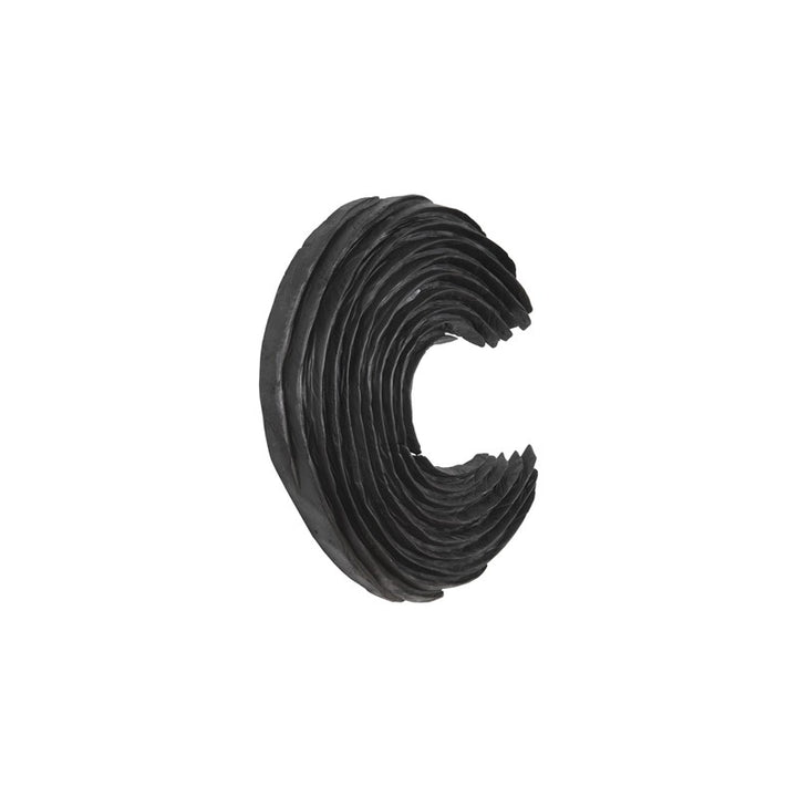 Swoop Wall Art, Black Wood