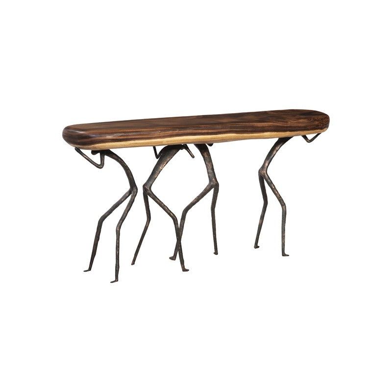 Atlas Console Table, Natural Finish, Metal