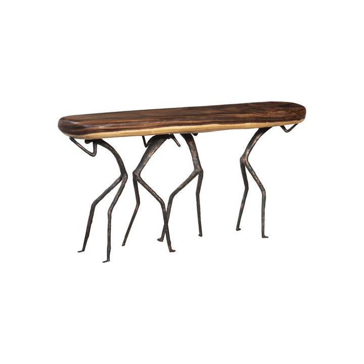 Atlas Console Table, Natural Finish, Metal