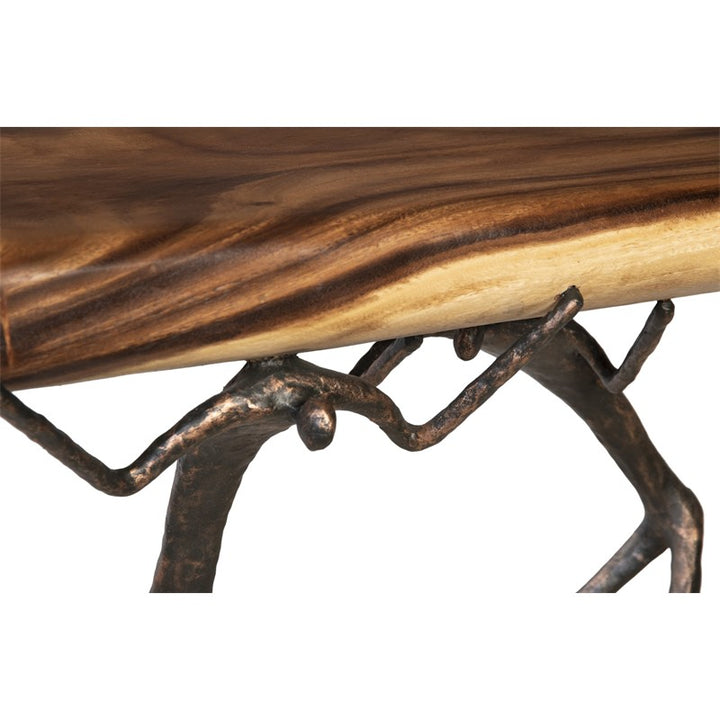 Atlas Console Table, Natural Finish, Metal