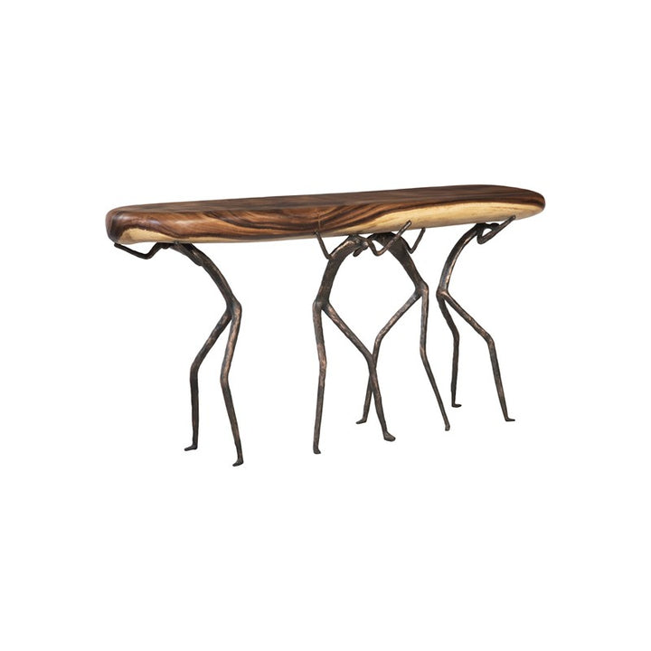 Atlas Console Table, Natural Finish, Metal
