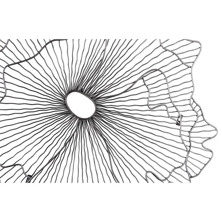Poppy Flower Wall Art, Silver/Black