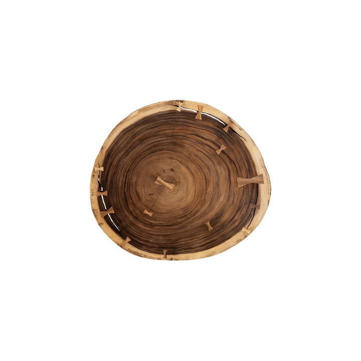 Floating Coffee Table with Acrylic Legs, Natural, Size Varies