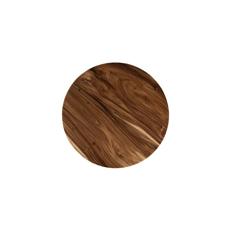 Floating Round Dining Table With Acrylic Legs, Natural