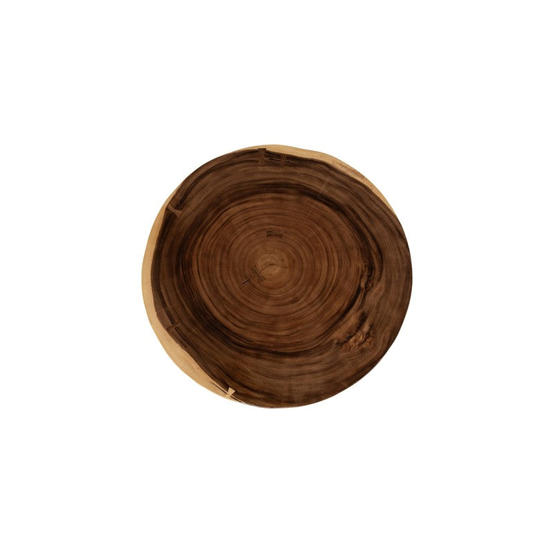 Floating Round Coffee Table With Acrylic Legs, Natural
