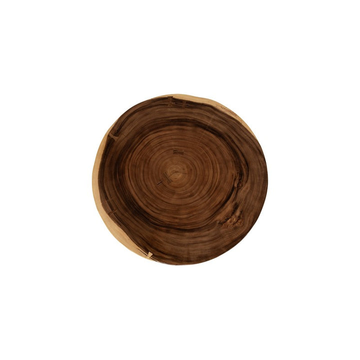 Floating Round Coffee Table With Acrylic Legs, Natural