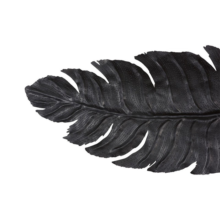 Feather Wall Decor, Black, Metal