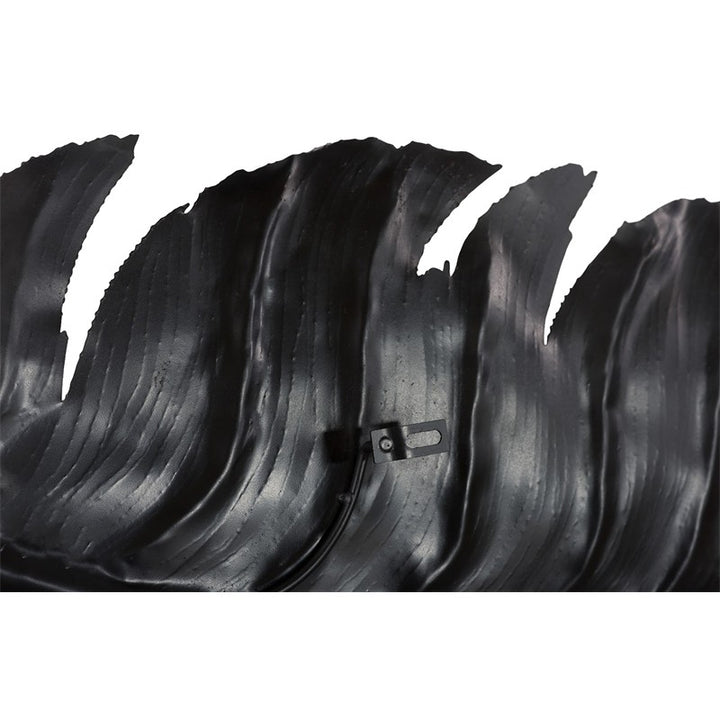 Feather Wall Decor, Black, Metal