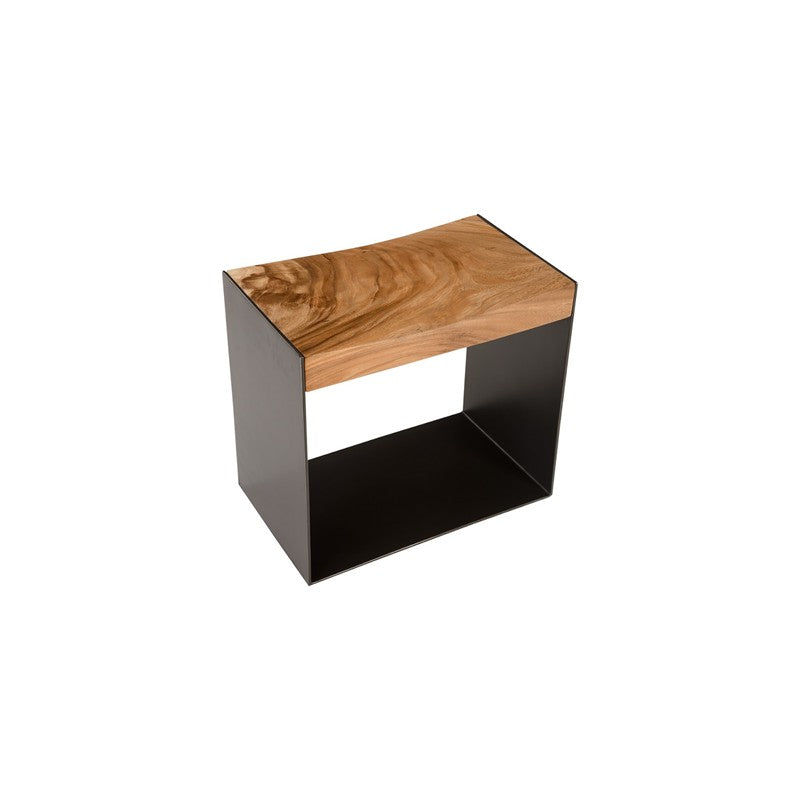 Iron Frame Stool, Natural