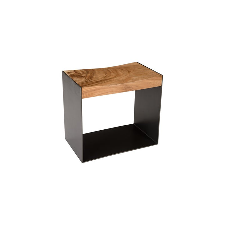 Iron Frame Stool, Natural