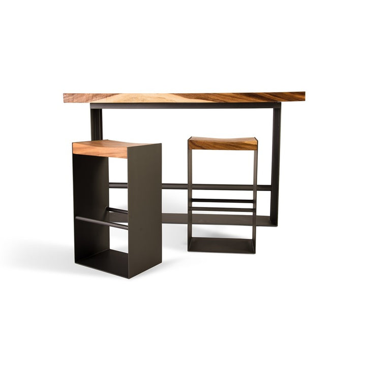 Iron Frame Bar Table, Natural