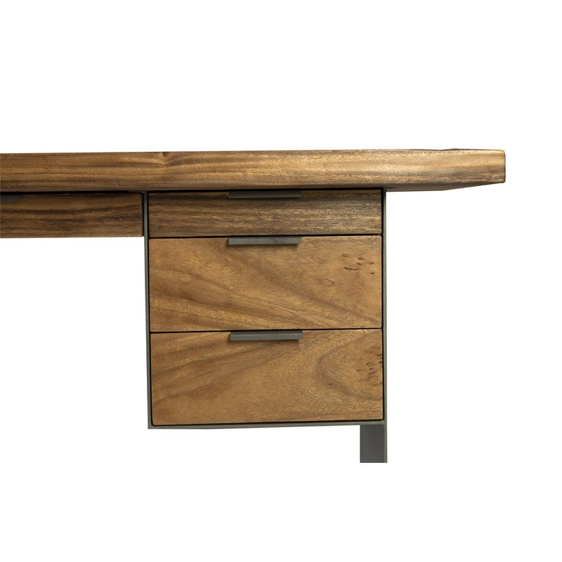 Iron Frame Standing Desk with Drawers