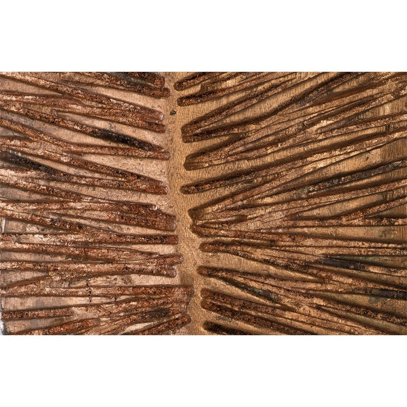 Carved Leaf on Stand, Copper Leaf