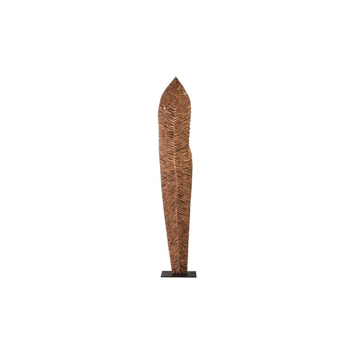 Carved Leaf on Stand, Copper Leaf