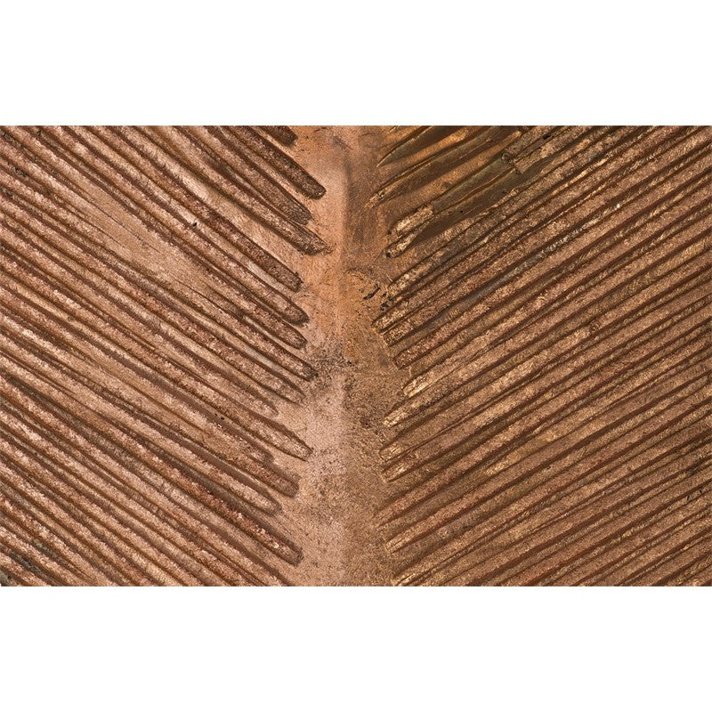 Carved Leaf on Stand, Copper Leaf