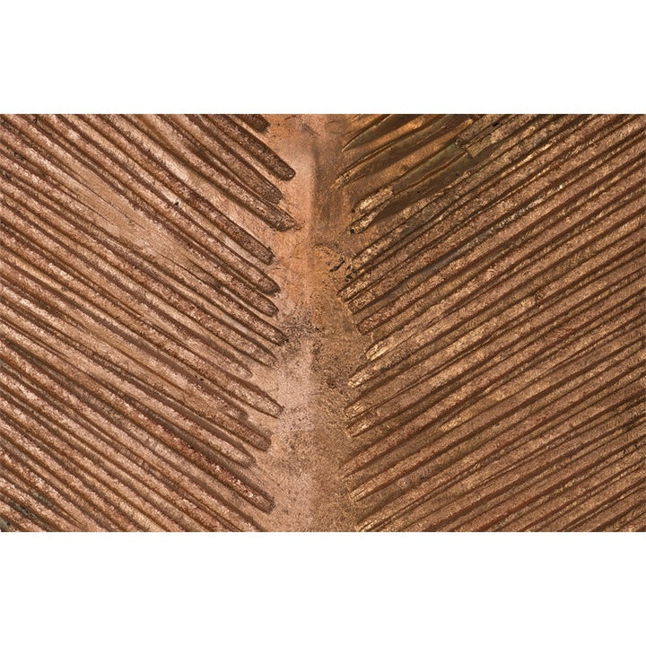 Carved Leaf on Stand, Copper Leaf