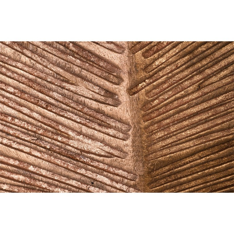 Carved Leaf on Stand, Copper Leaf