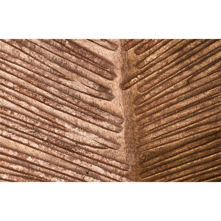 Carved Leaf on Stand, Copper Leaf