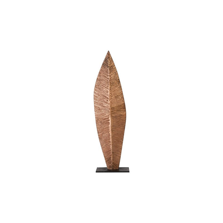 Carved Leaf on Stand, Copper Leaf