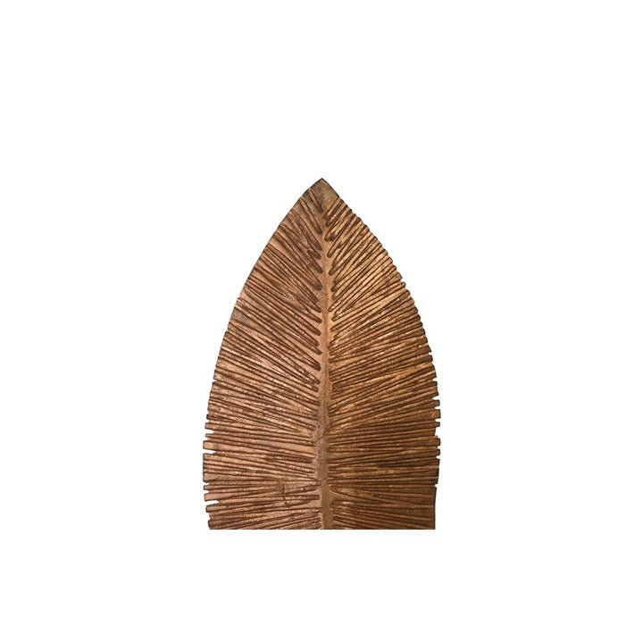Carved Leaf on Stand, Copper Leaf