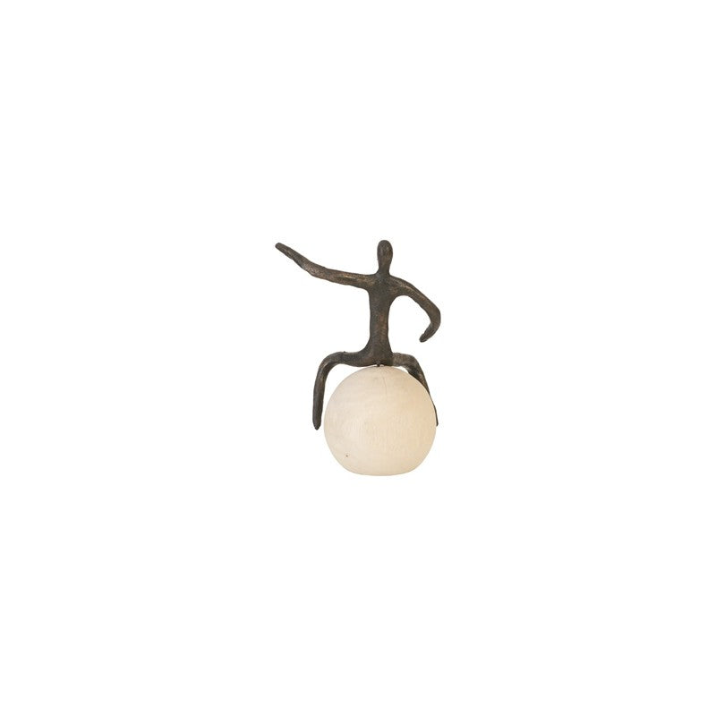 Abstract Figure on Bleached Wood Base