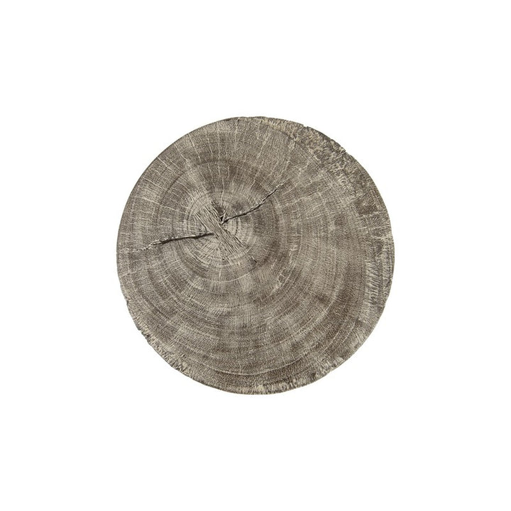 Curved Wood Stool, Thick , Gray Stone
