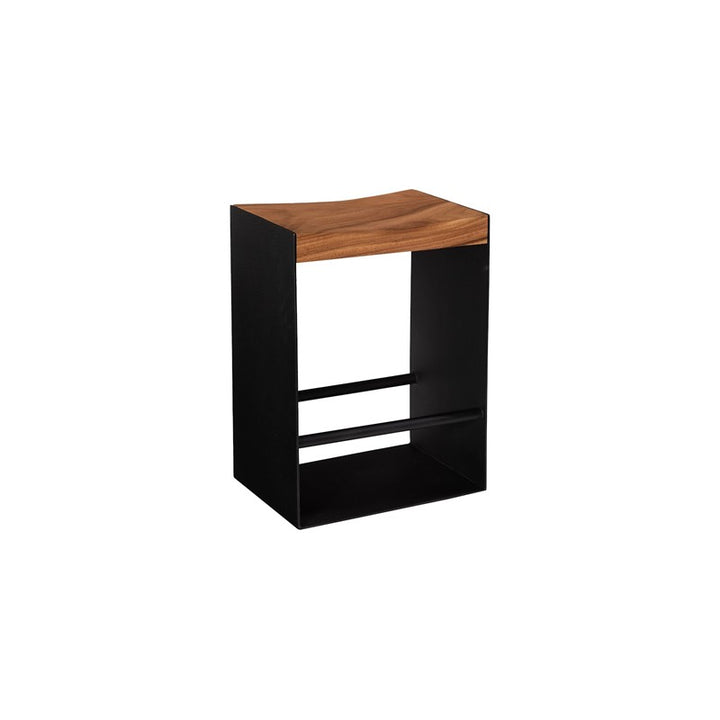 Iron Frame Counter Stool, Natural