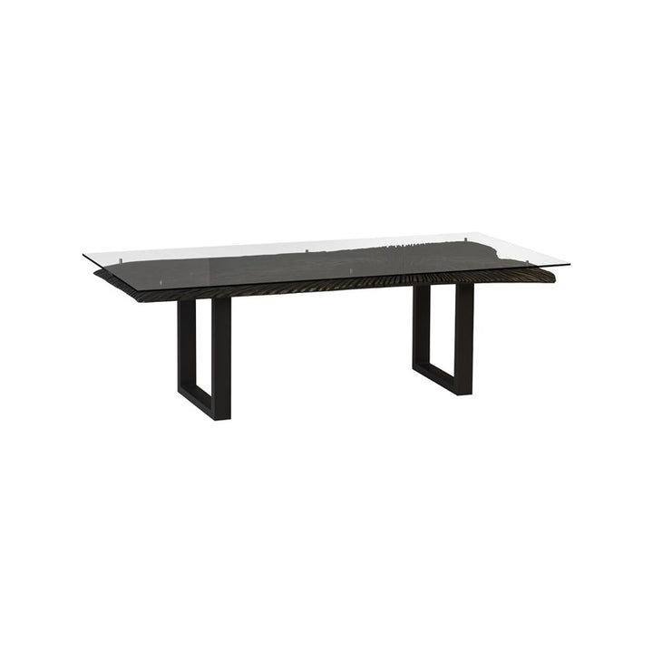 Chainsaw Dining Table with Glass
