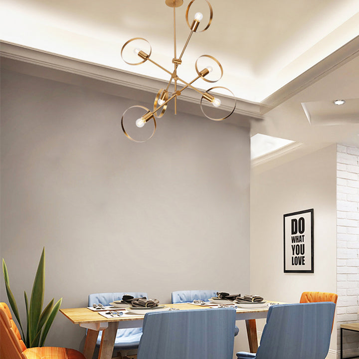 TR70C24BR Six Light Chandelier