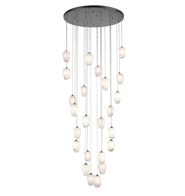 YS100C32BLK 24 Light Chandelier