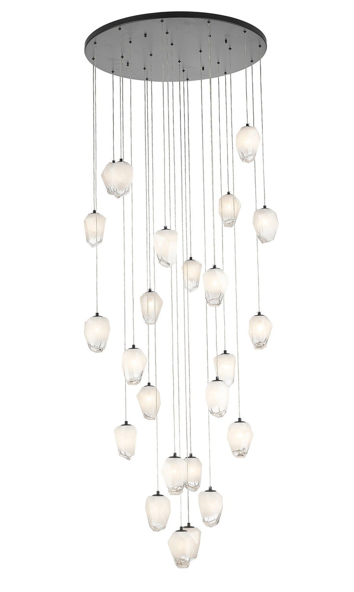YS100C32BLK 24 Light Chandelier