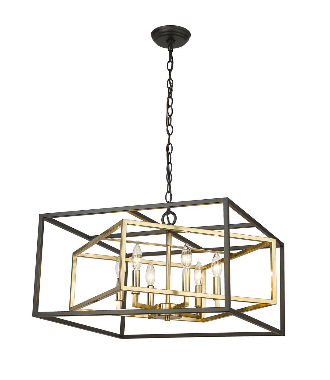 YS218C22BG Six Light Chandelier
