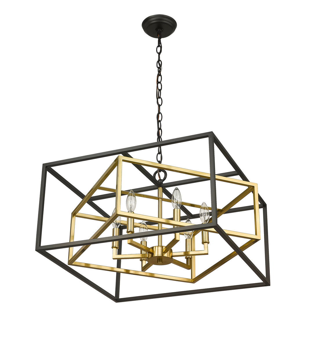 YS218C22BG Six Light Chandelier
