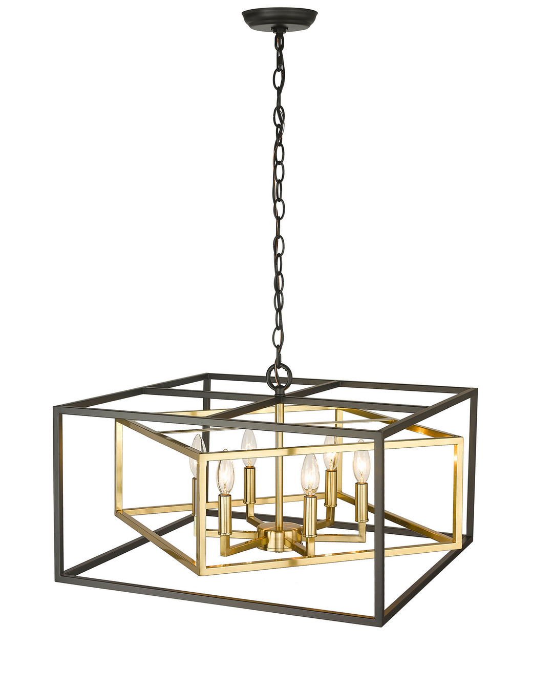 YS218C22BG Six Light Chandelier