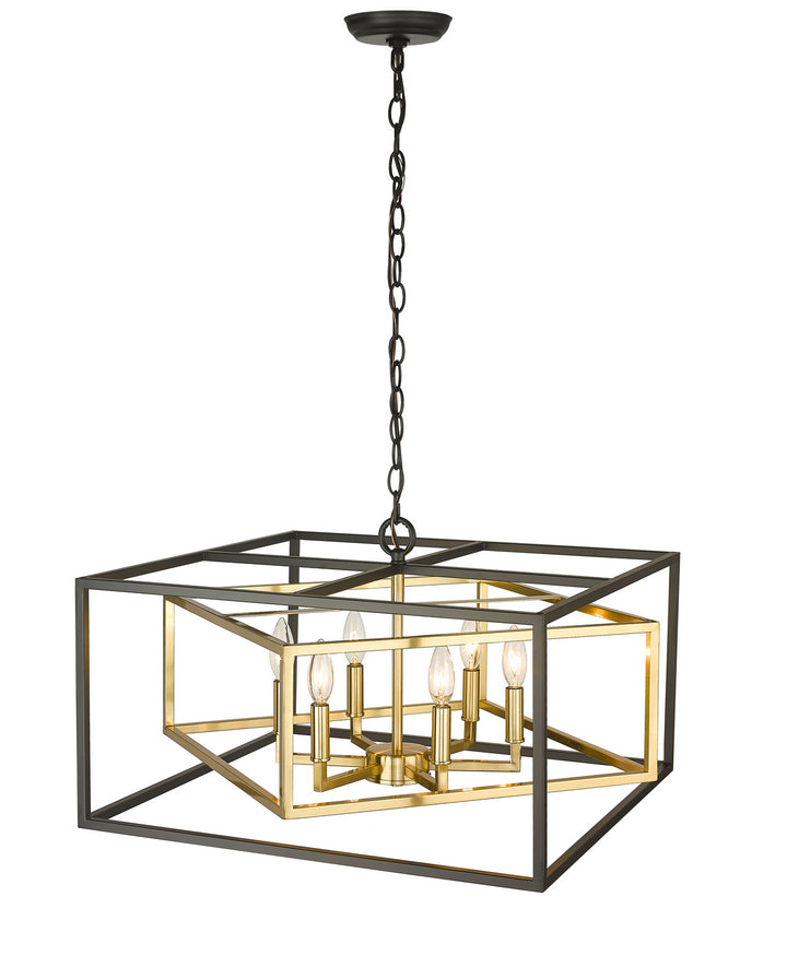 YS218C22BG Six Light Chandelier