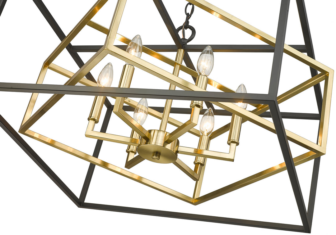 YS218C22BG Six Light Chandelier