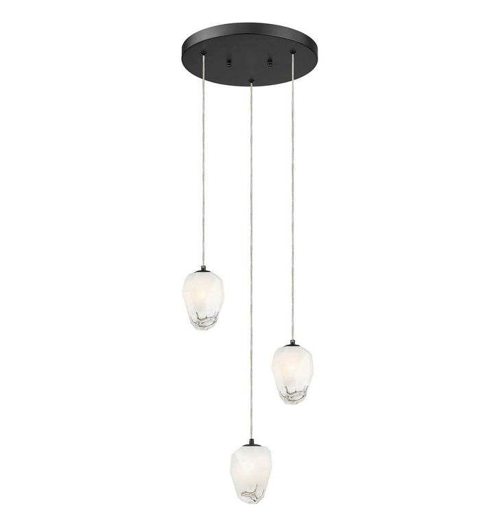YS96C11BLK Three Light Chandelier