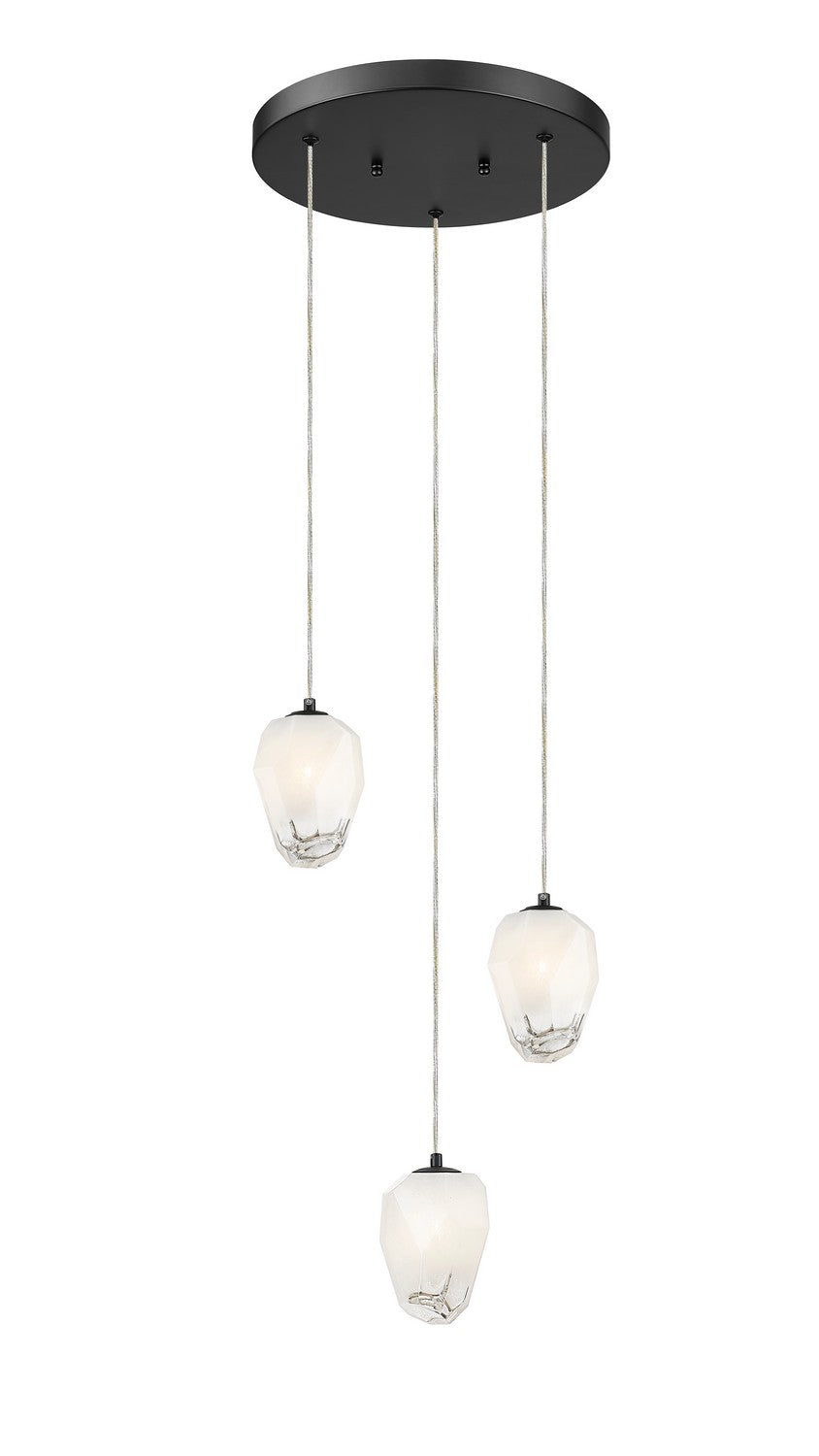 YS96C11BLK Three Light Chandelier