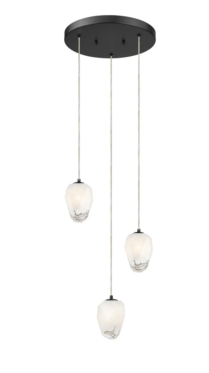 YS96C11BLK Three Light Chandelier