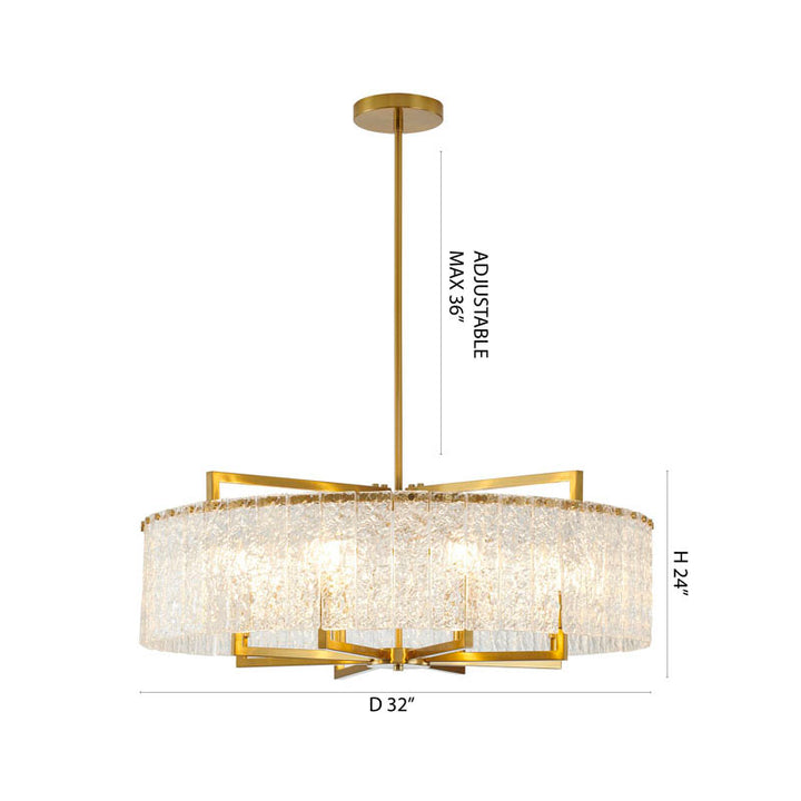 ZP138C32BR Eight Light Chandelier