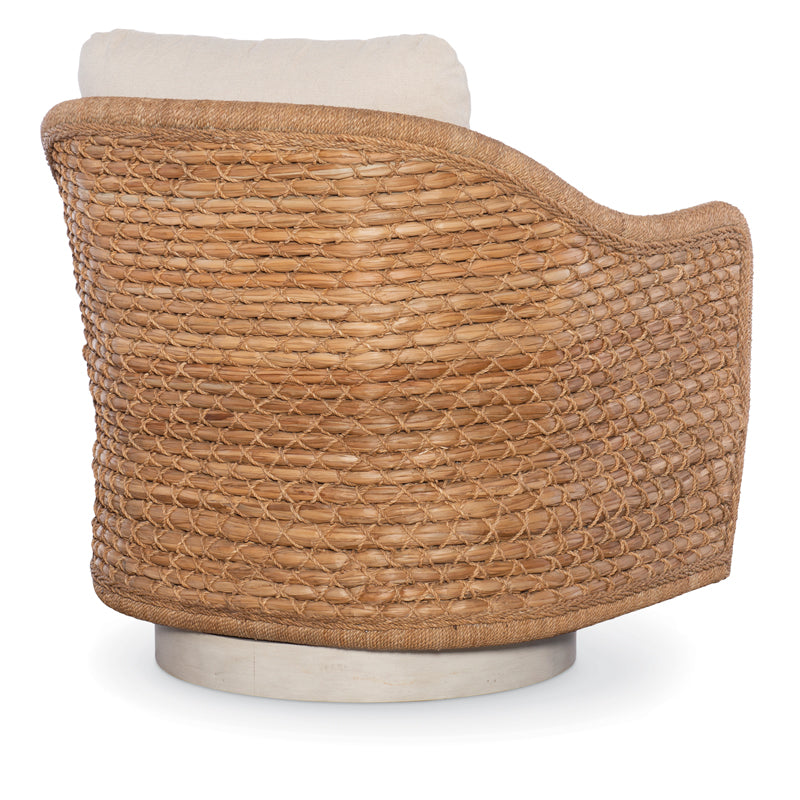 Pompano Swivel Lounge Chair-Natural/Flax