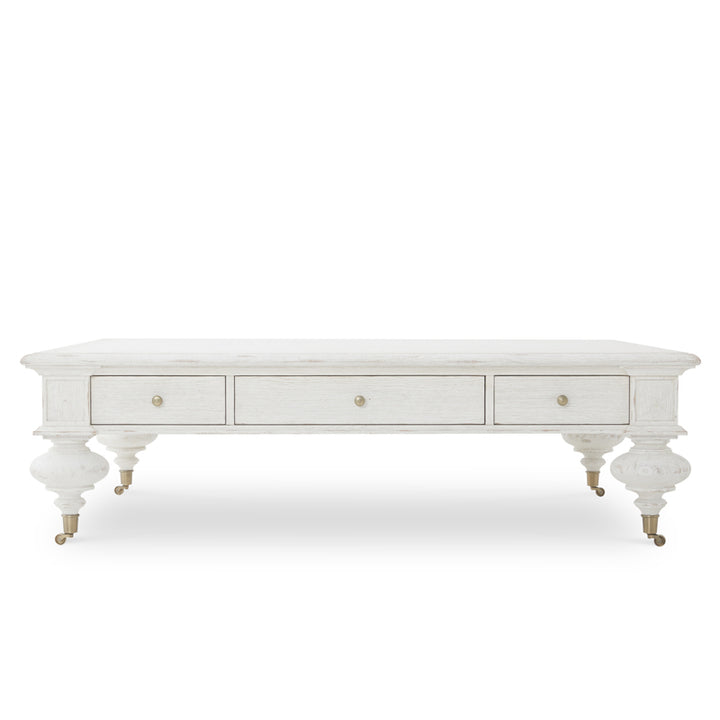 Grand Oak Cocktail Table - White