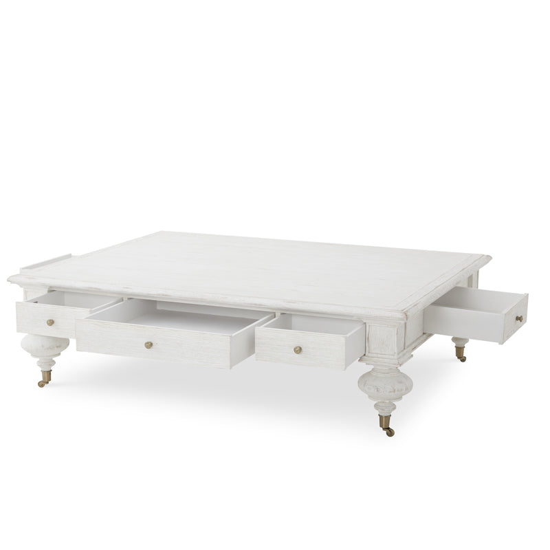 Grand Oak Cocktail Table - White