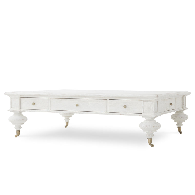 Grand Oak Cocktail Table - White