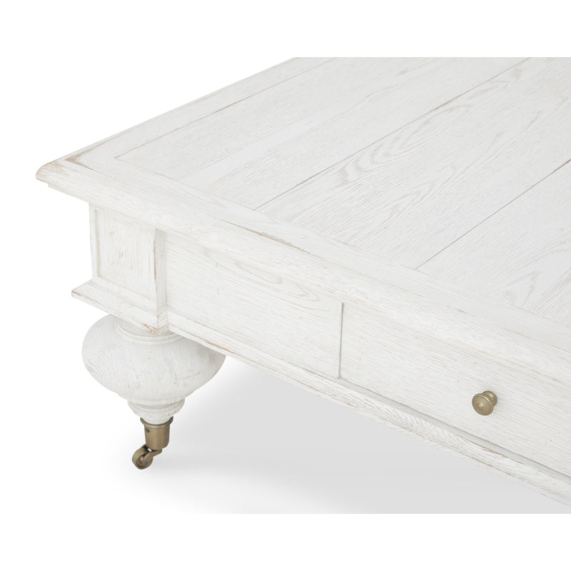 Grand Oak Cocktail Table - White