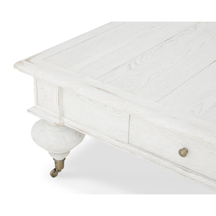 Grand Oak Cocktail Table - White