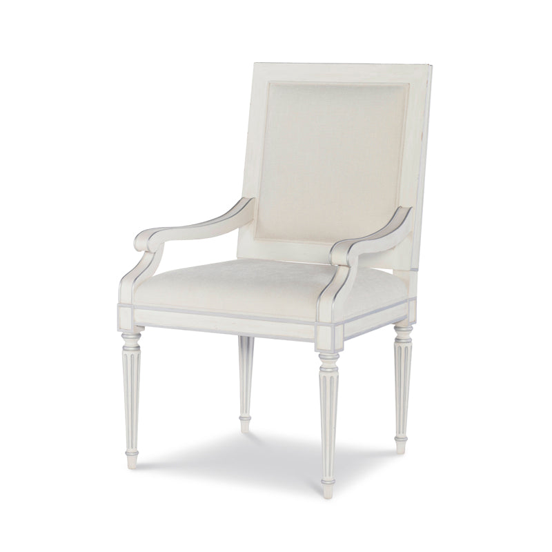 Barrington Arm Chair - White/Silver