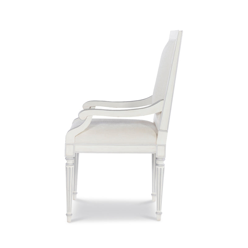 Barrington Arm Chair - White/Silver
