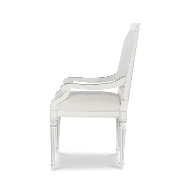 Barrington Arm Chair - White/Silver